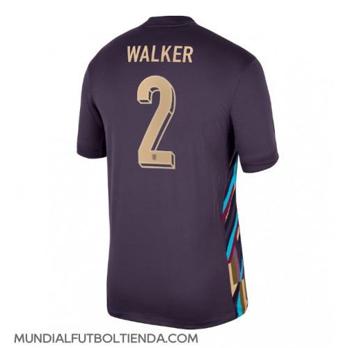 Camiseta Inglaterra Kyle Walker #2 Segunda Equipación Replica Eurocopa 2024 mangas cortas